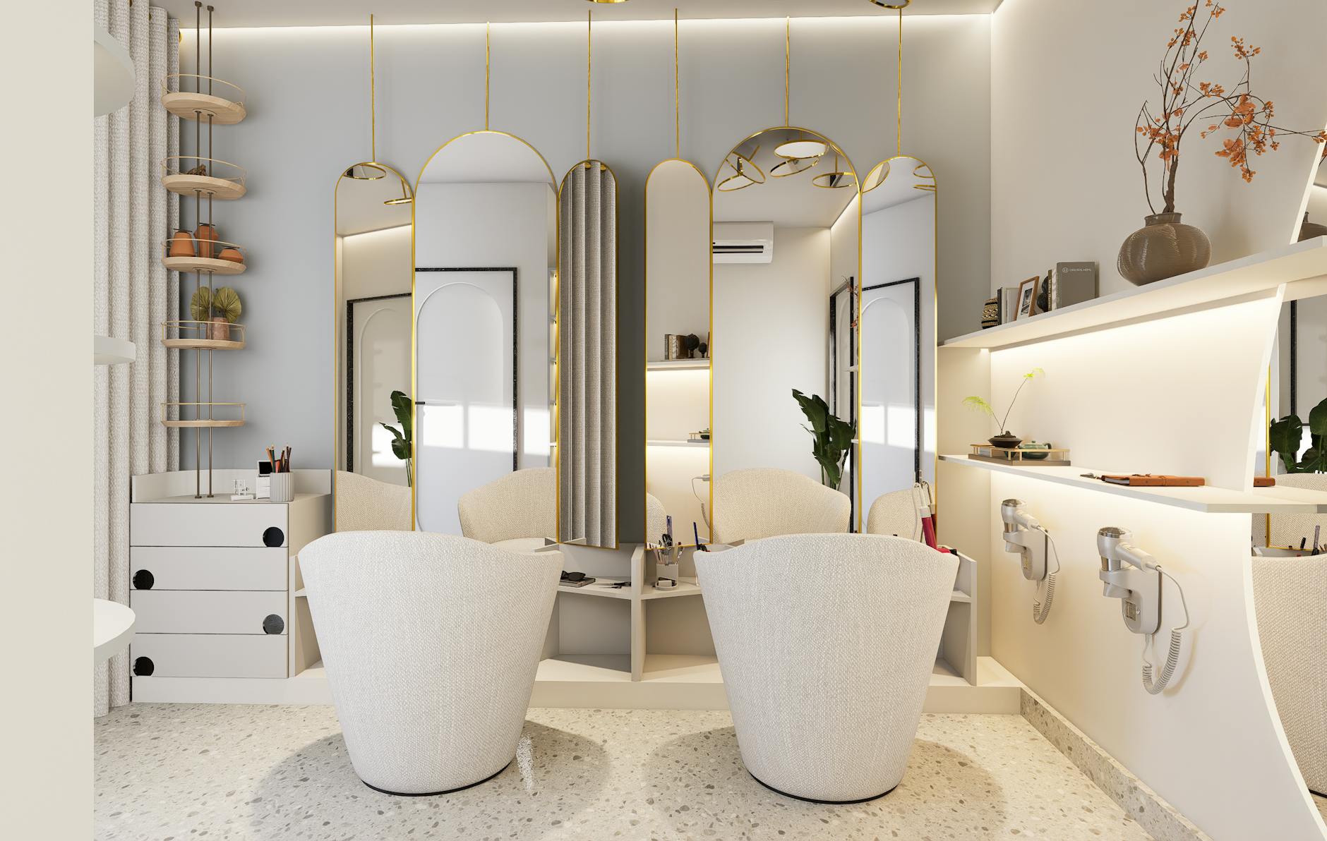 Minimalistischer Salonbereich